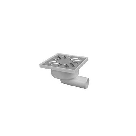 Sifon pardoseala 100*100 lateral D 32 cu gratar inox