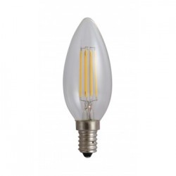 Bec Filament Lumanare E14, 4W 45W, 3000K, lumina calda