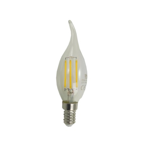 Bec Filament Lumanare E14, 4W 45W, 3000K, lumina calda